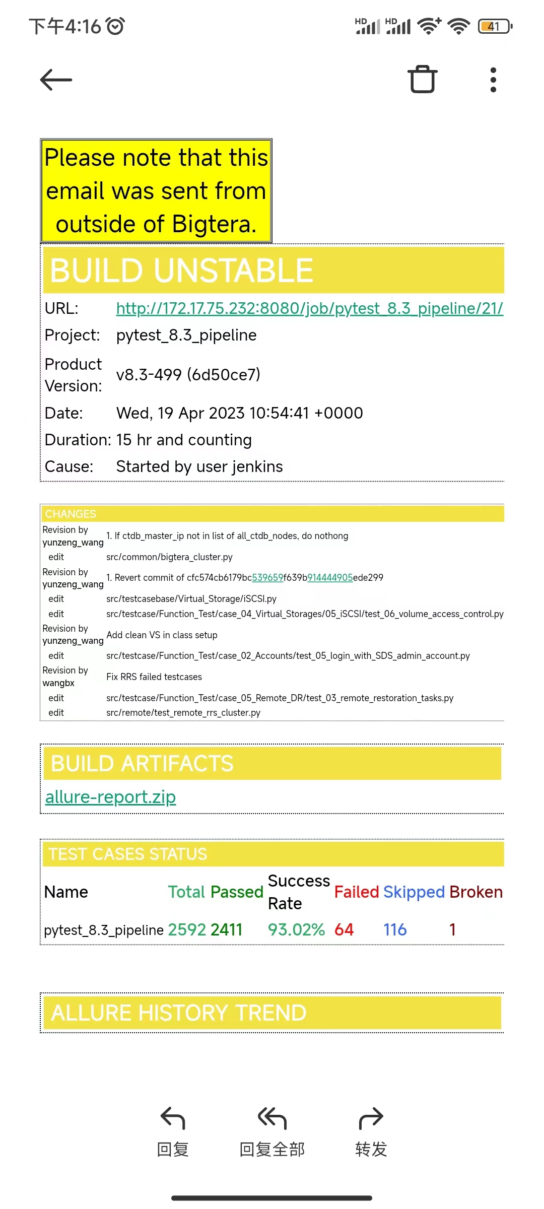 Jenkins Email Template Transcendent